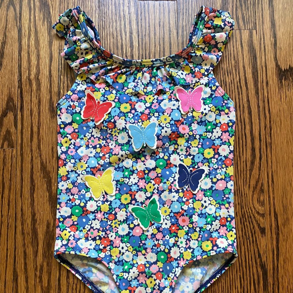 Size 4-5T Mini Boden Butterfly Ruffle Swimsuit